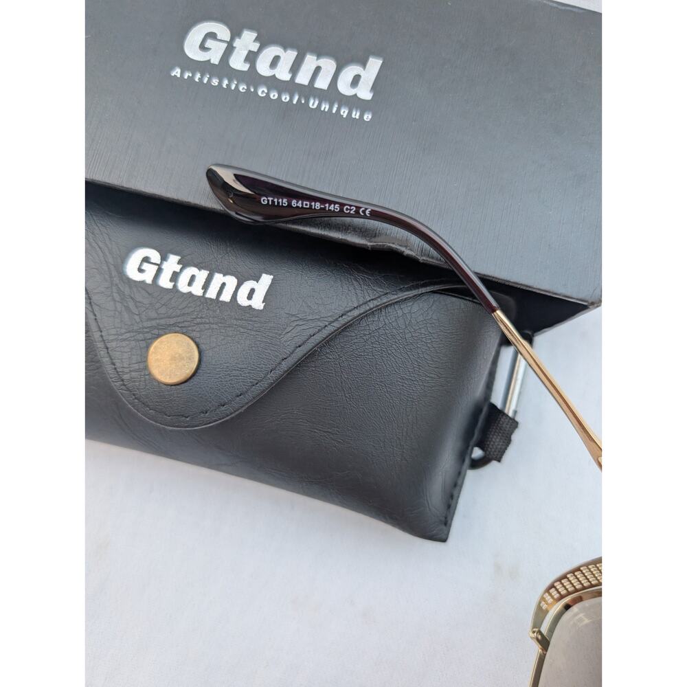 Gtand GT115 Sunglasses Black/Gold 64-18-145 case dustbag accessories - Picture 5 of 7
